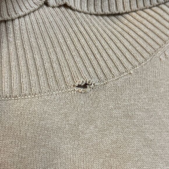 Worthington 3/4 Sleeve Turtleneck Sweater Tan Size Small - Picture 4 of 5